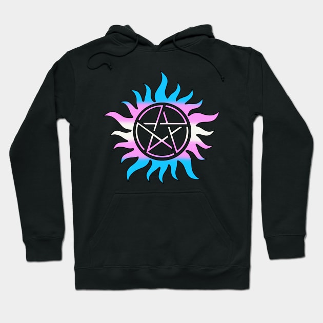 Trans Anti Possession Symbol Hoodie by KayWinchester92